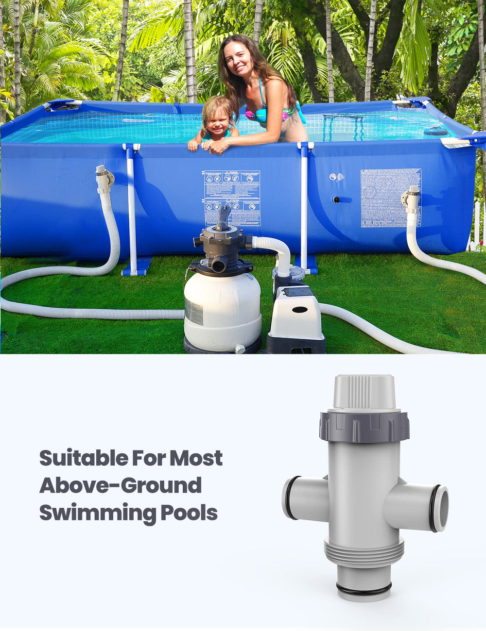 POOLHACKER valve in a clean and organized pool maintenance kit