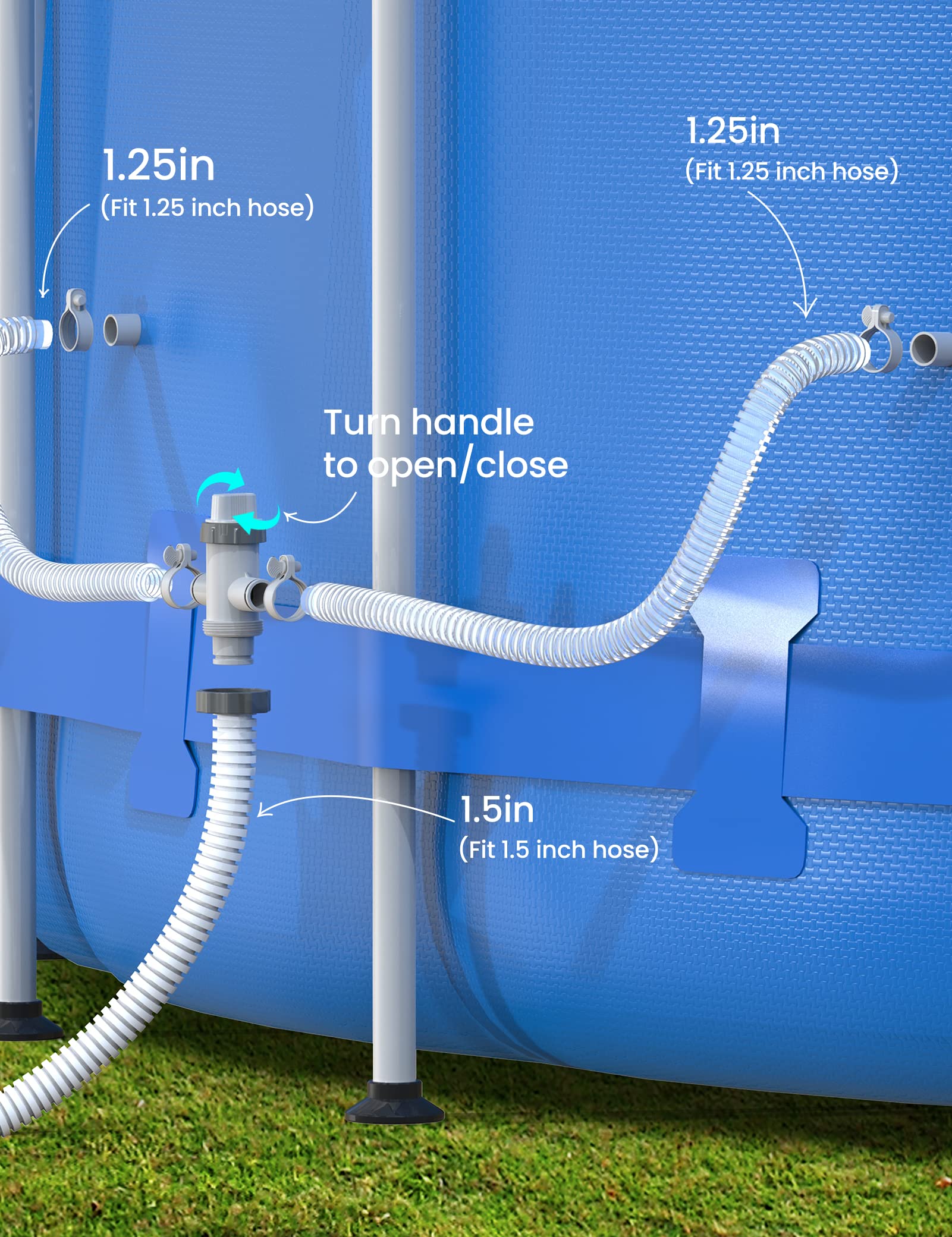 POOLHACKER valve with Linear Top detail