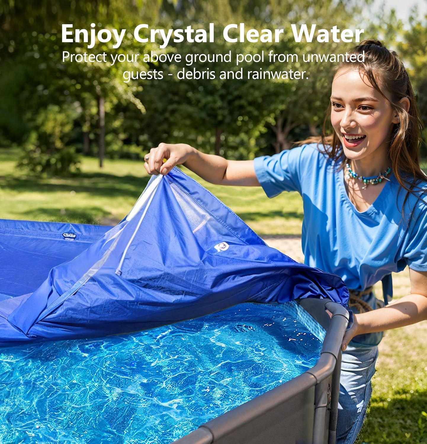 POOLHACKER winter pool cover dimensions and specifications
