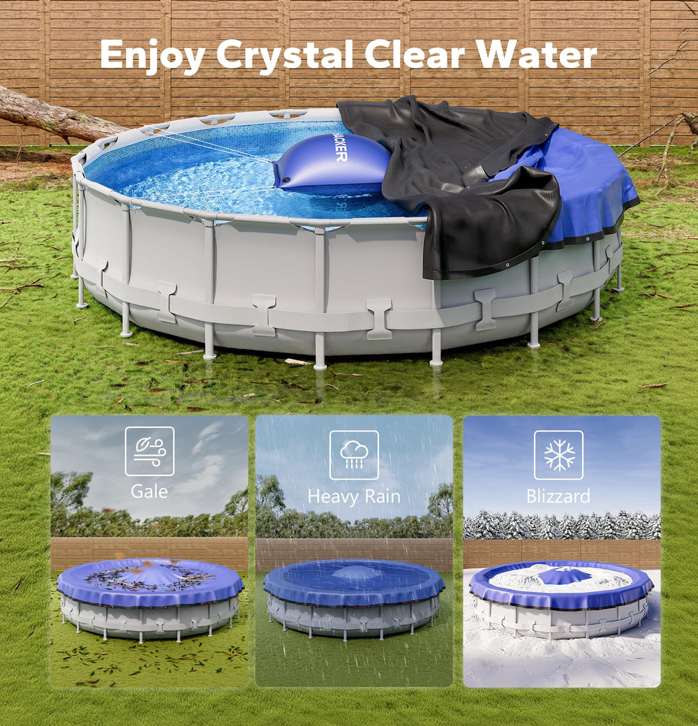 POOLHACKER Winter Pool Pillow showing reinforced grommets