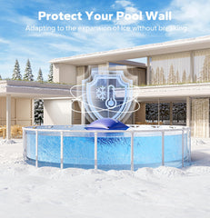POOLHACKER Winter Pool Pillow with dual valve close-up