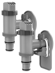 POOLHOUR 2 Pack Plunger Valves with Pipe Holders front view