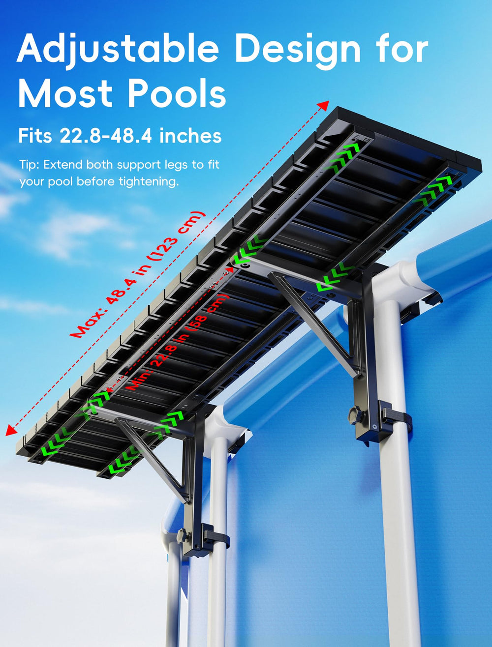 POOLHOUR Above Ground Pool Bar Table in use at a summer gathering
