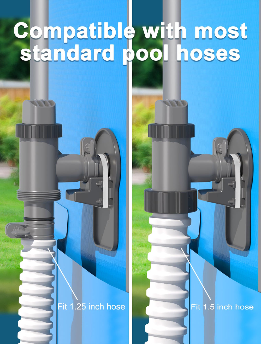 POOLHOUR Plunger Valve set including hose clamps