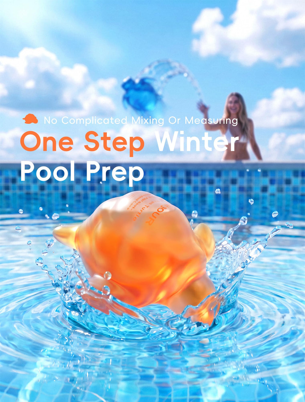 POOLHOUR Pool Closing Kit overview with dimensions