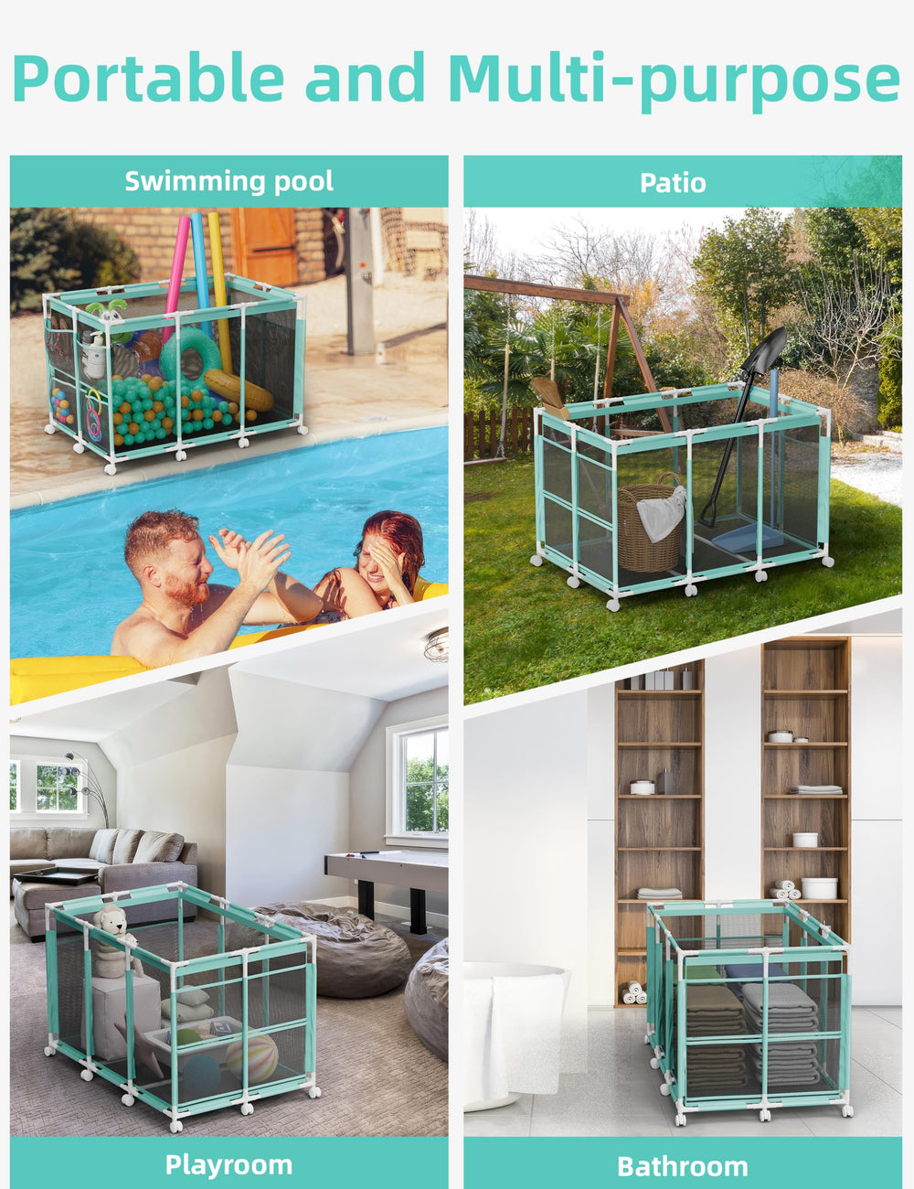 POOLHOUR Pool Float Storage assembled with pool toys