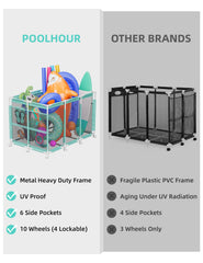 POOLHOUR Pool Float Storage inside a pool area
