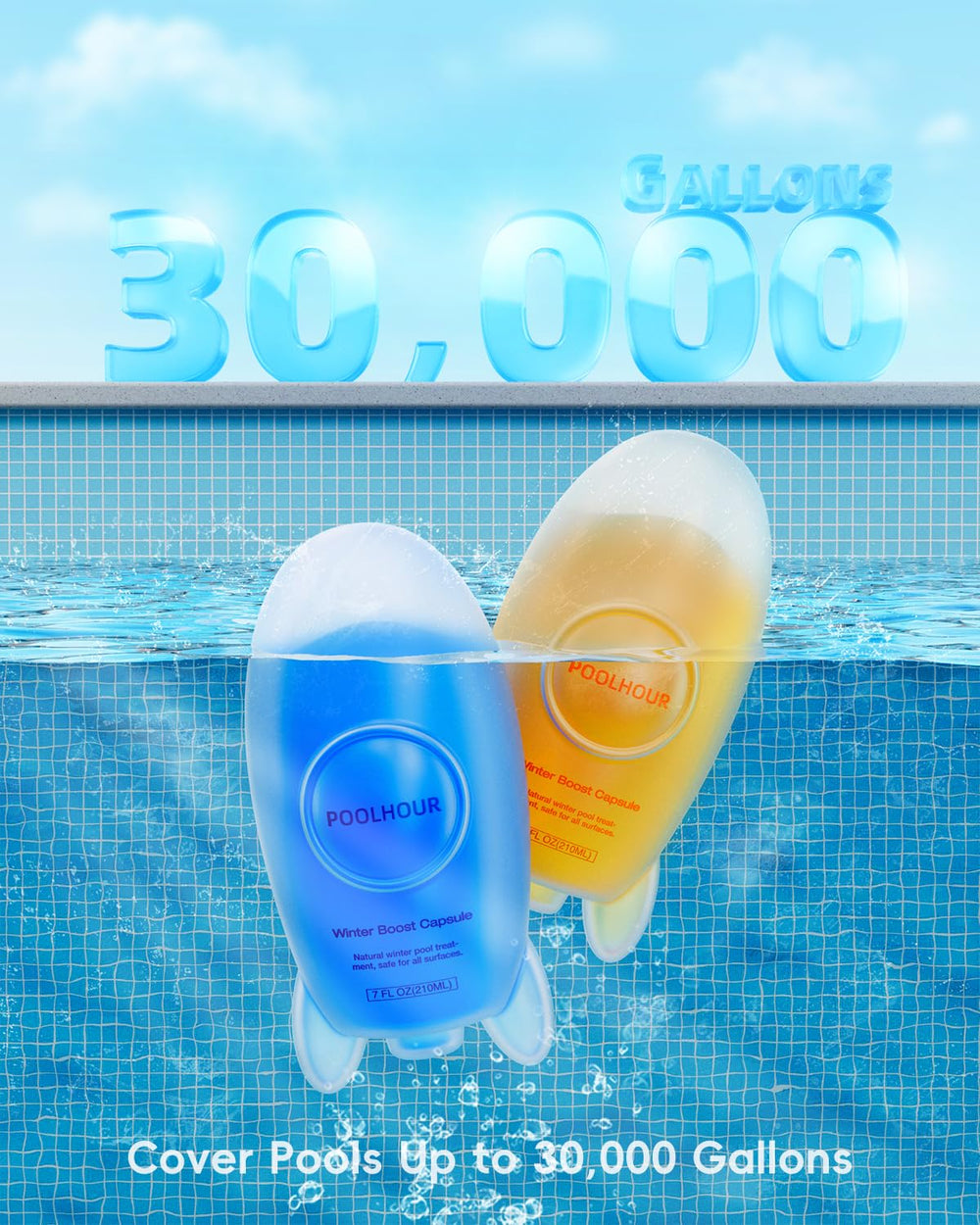 POOLHOUR Winter Closing Kit features highlighted on back