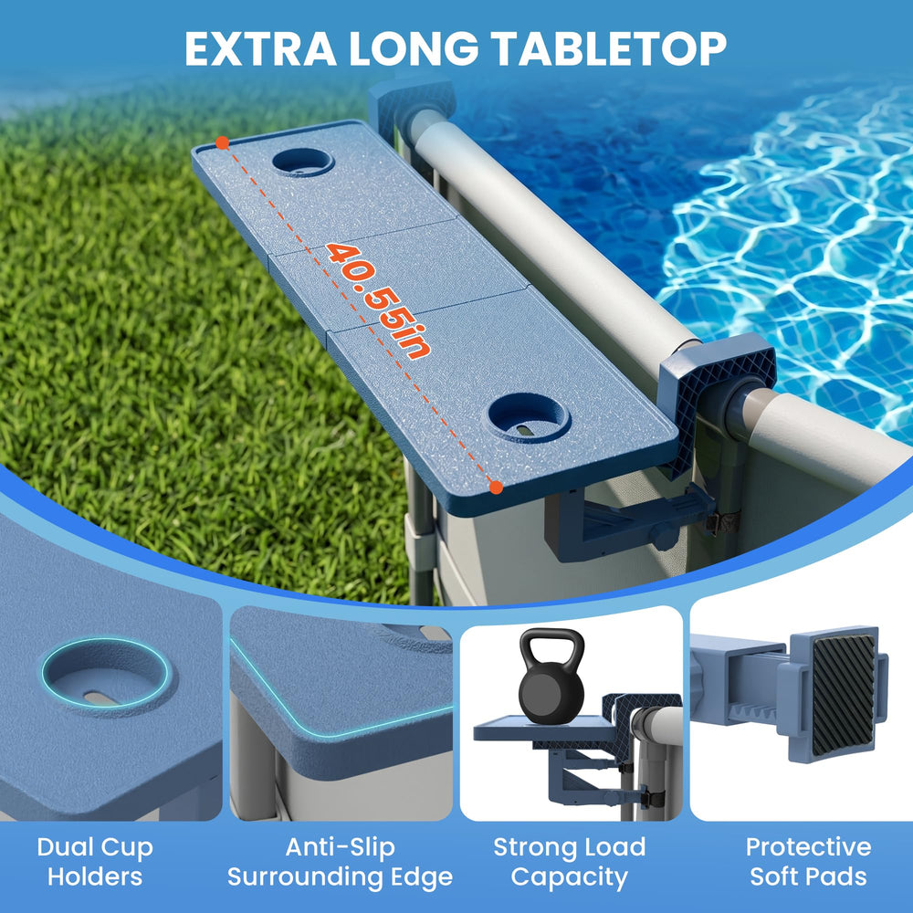 POOLJOYO Poolside Bar side view with attached pool edge
