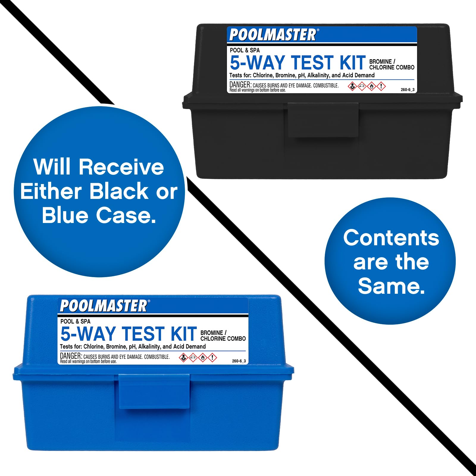 Poolmaster 5-Way Water Test Kit in storage case