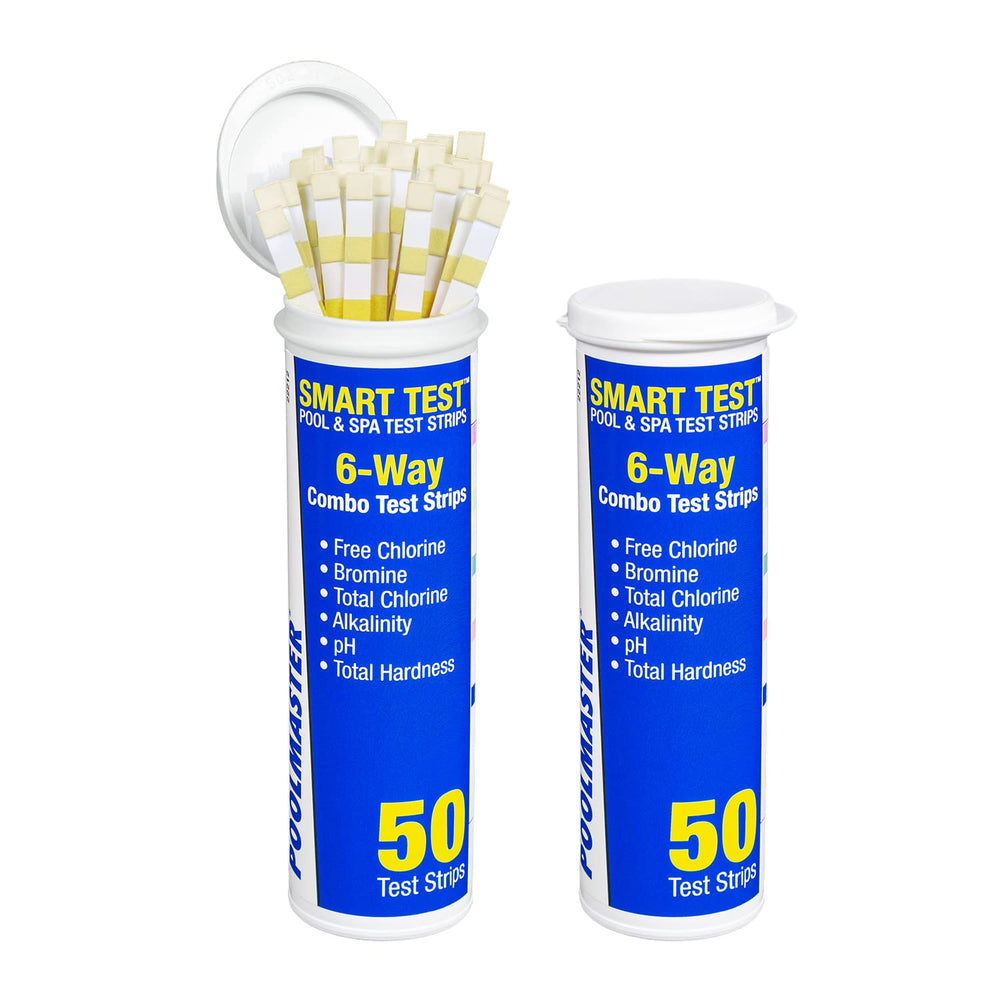 Poolmaster 6-Way Pool Test Strips Blue Pack Front View