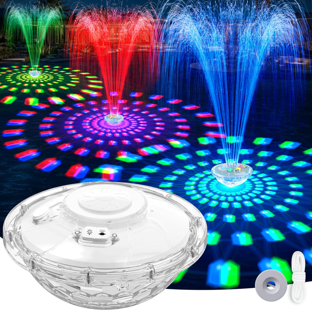 PoolPop Floating Pool Fountain front view with white design