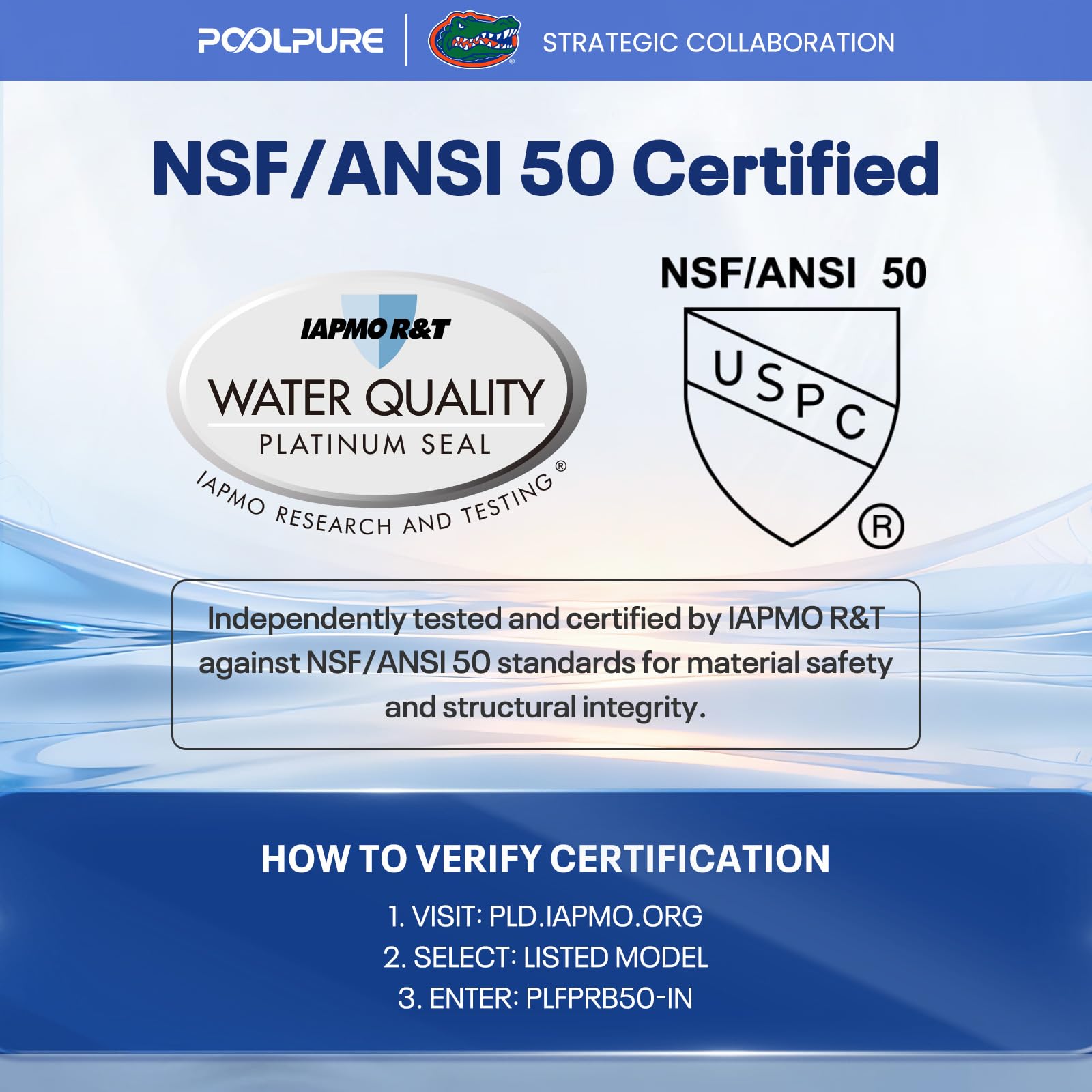 POOLPURE Hot Tub Filter PLFPRB50-IN in use