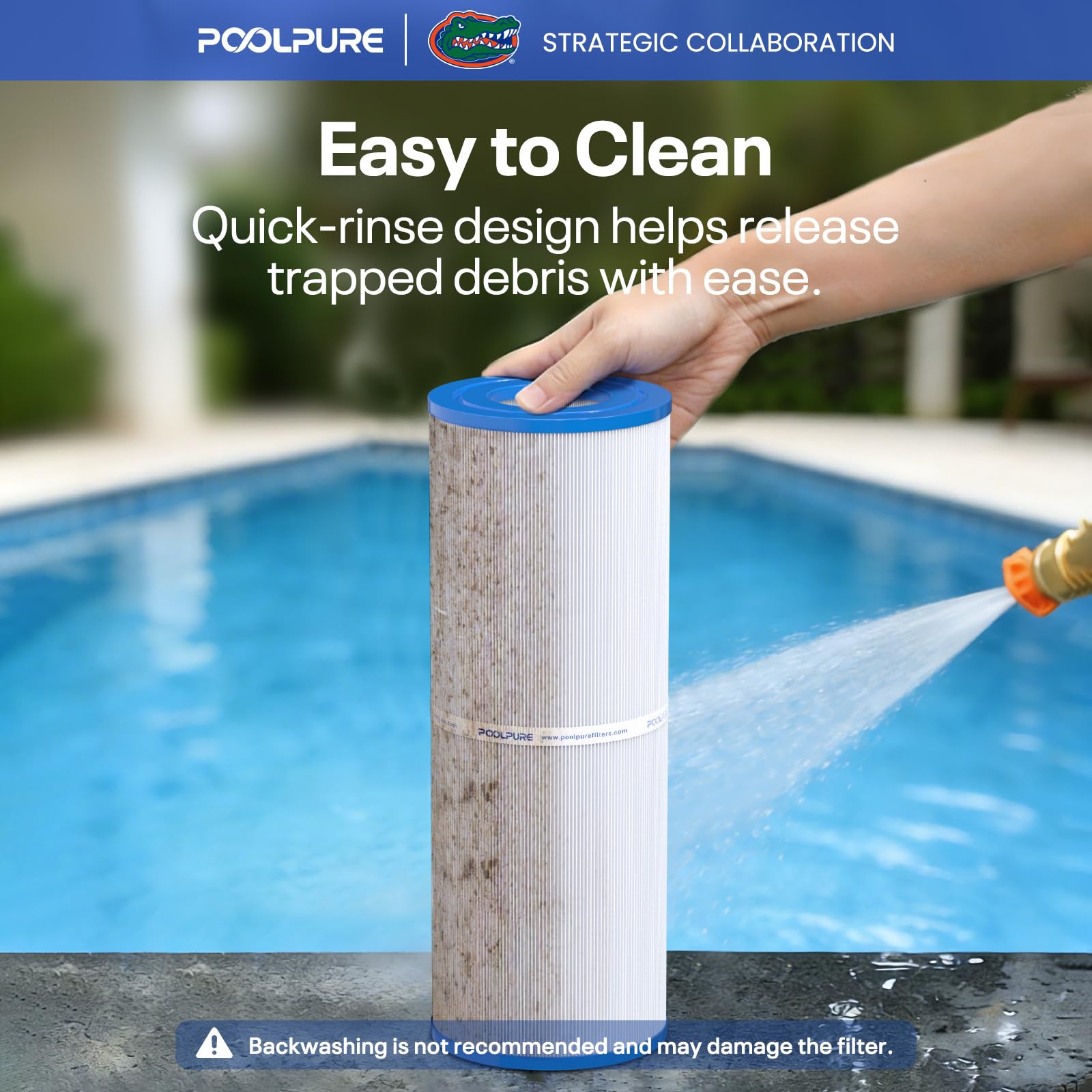 POOLPURE Hot Tub Filter Replacement in use at a hot tub