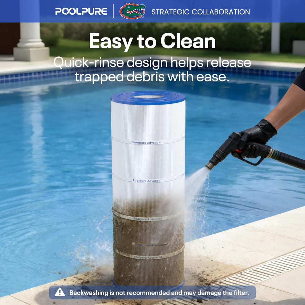 POOLPURE PJANCS150 Pool Filter Cartridge dimensions laid out