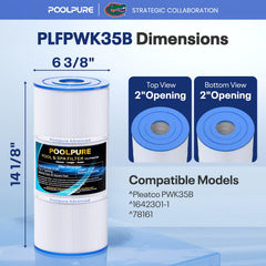 POOLPURE PWK35B Spa Filter top view with open ends