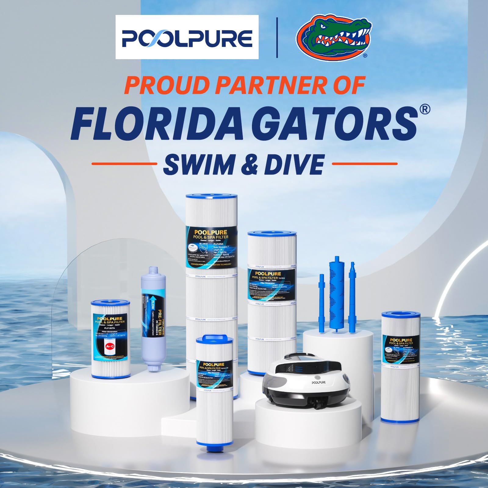 POOLPURE Spa Filter Cartridge circular handle