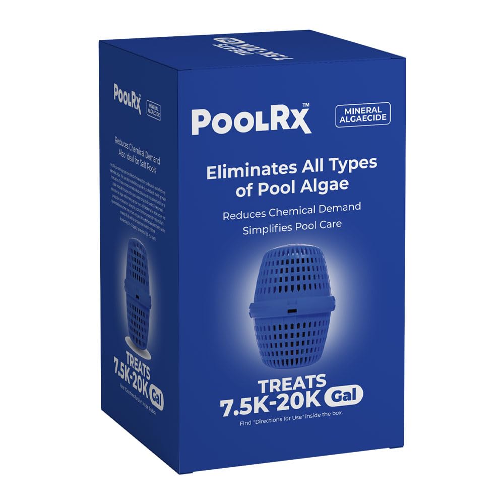 poolrx Pool Unit #101001 6 Month Algaecide Blue tablet front view