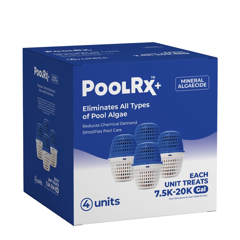 PoolRx Pool Unit 4-Pack for 7.5k-20k gallons, Blue