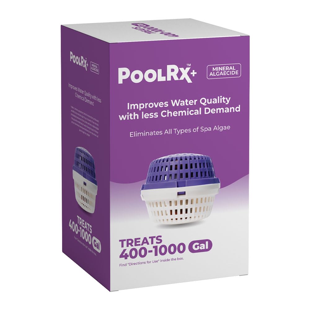 poolrx PoolRX+ Spa Unit tablet in packaging, White/Purple