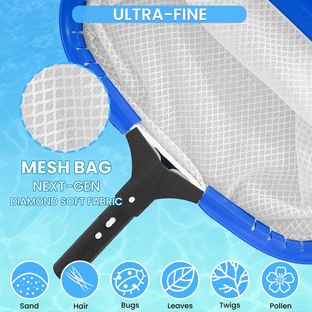 Poolvio 20-inch Pool Skimmer aluminum frame side view