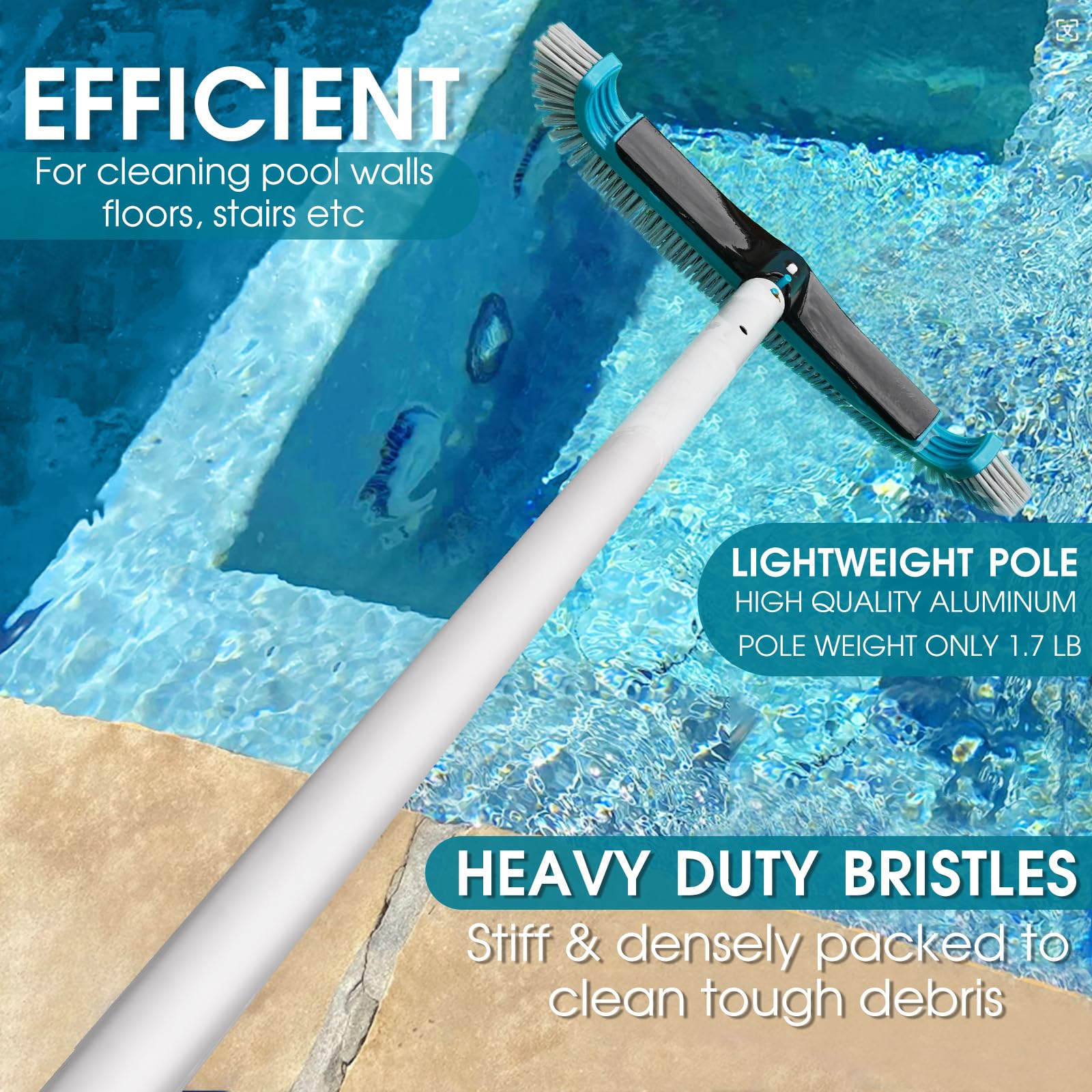 POOLWHALE cleaning kit components laid out on a surface