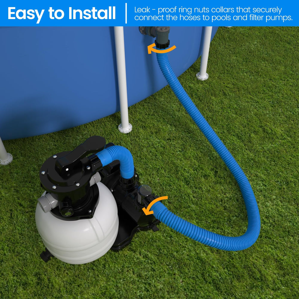 POOLWHALE hose installation on a pool pump