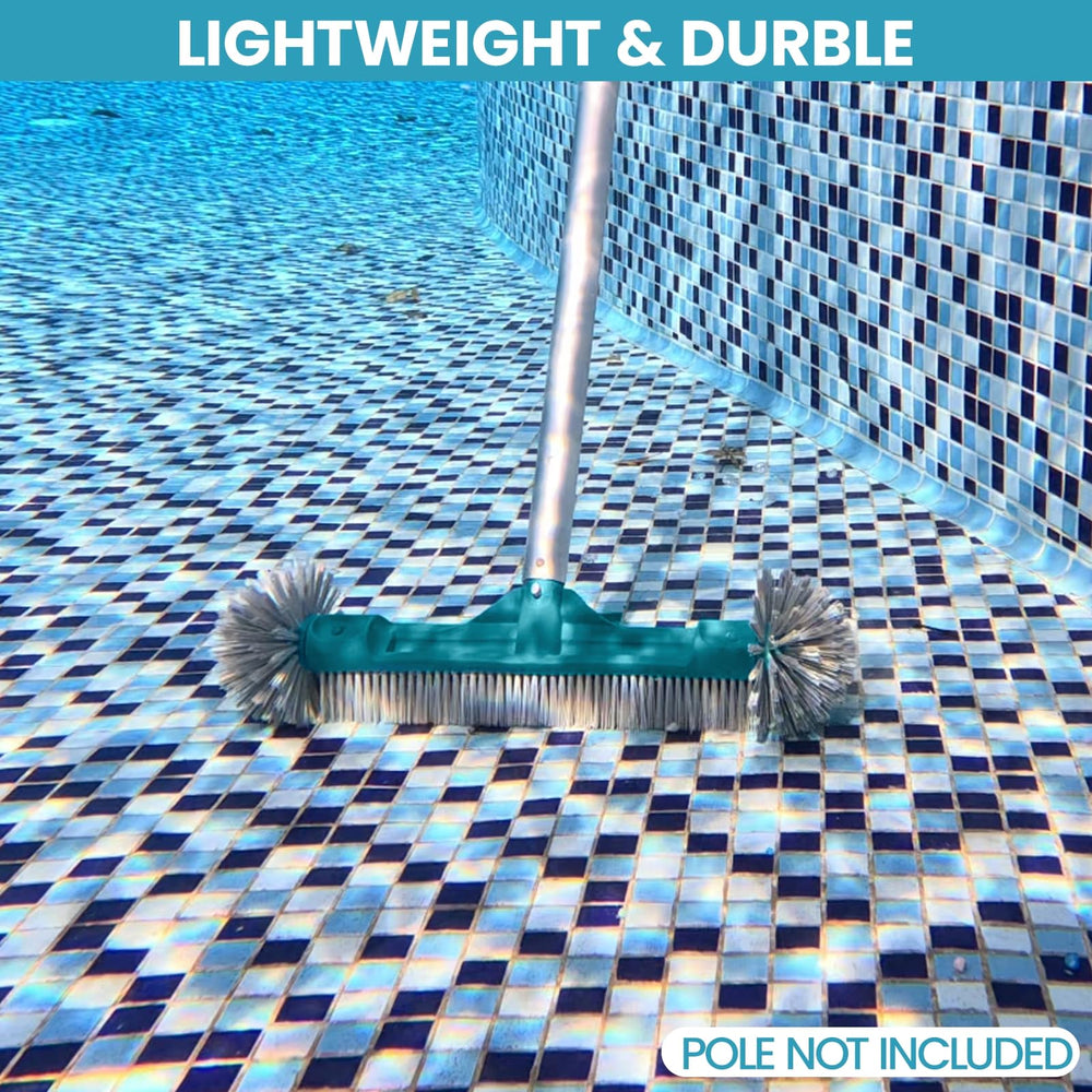 POOLWHALE pool brush bristles close-up showing durability