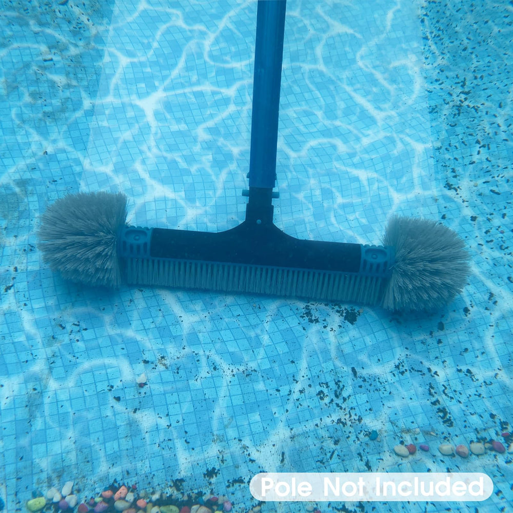 POOLWHALE pool brush in a swimming pool cleaning setup