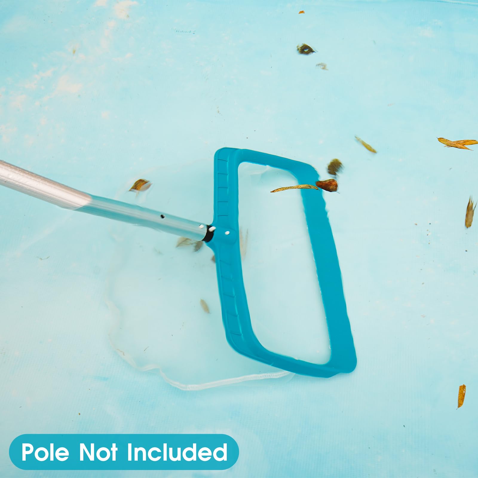 POOLWHALE Pool Skimmer Net with debris collected inside