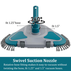 POOLWHALE Pool Vacuum Head showing EZ Clip Handle