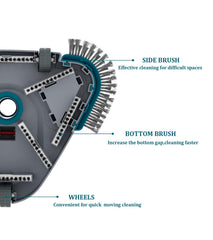 POOLWHALE Pool Vacuum Head side view with bristles
