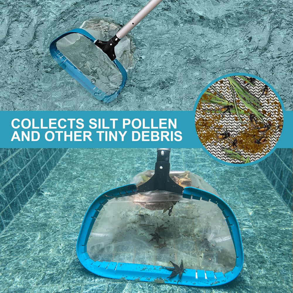 POOLWHALE skimmer net used in a swimming pool