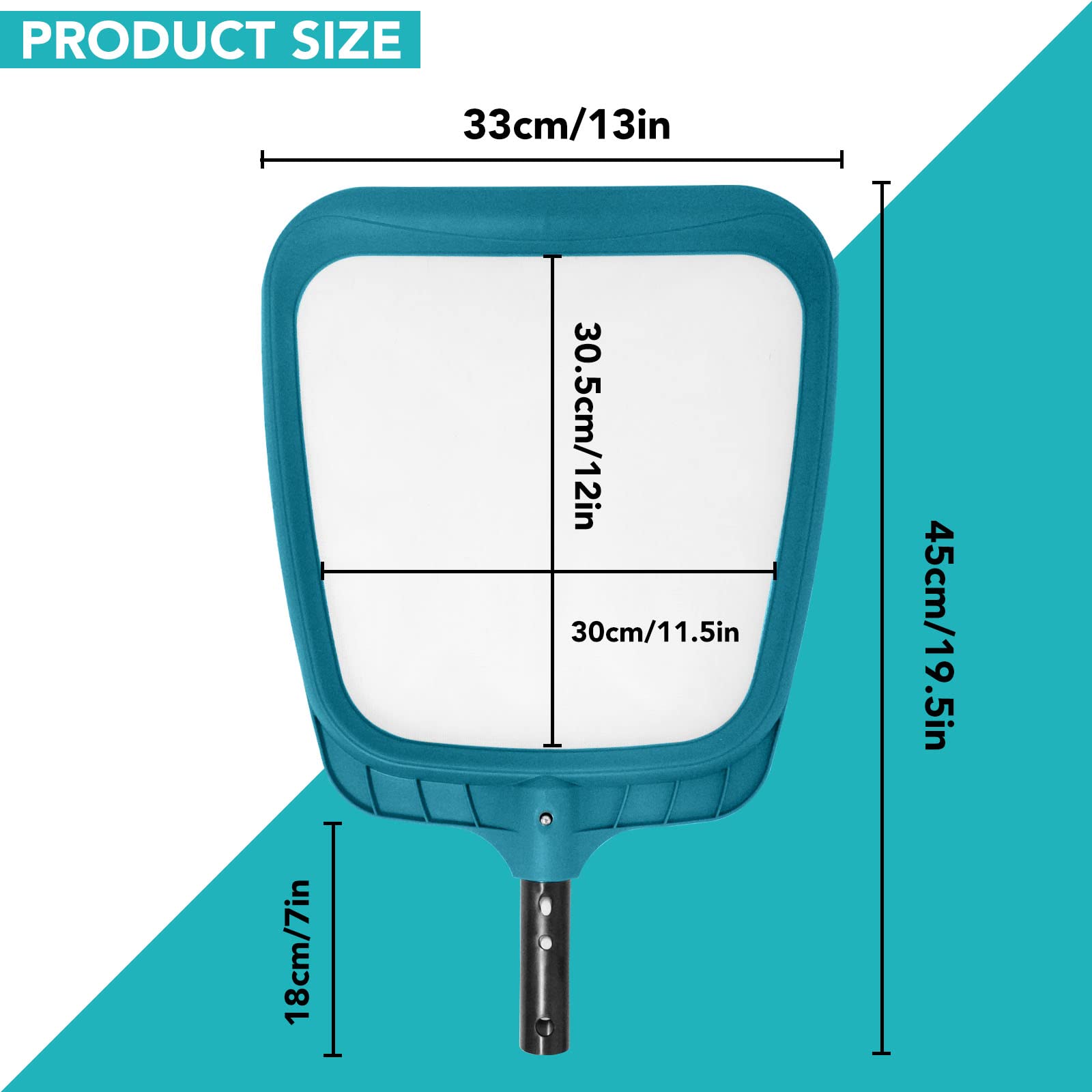 POOLWHALE skimmer side view showcasing sturdy frame