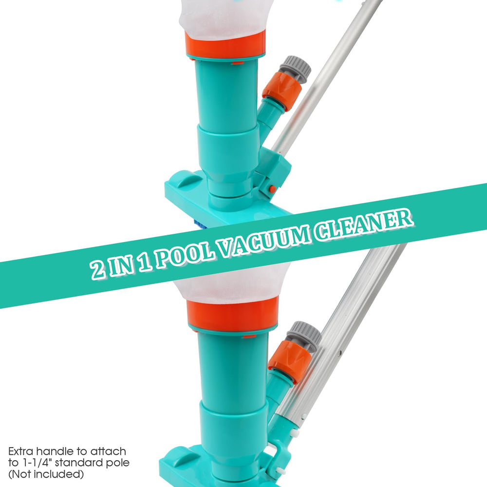 POOLWHALE vacuum cleaner in use in an inflatable pool