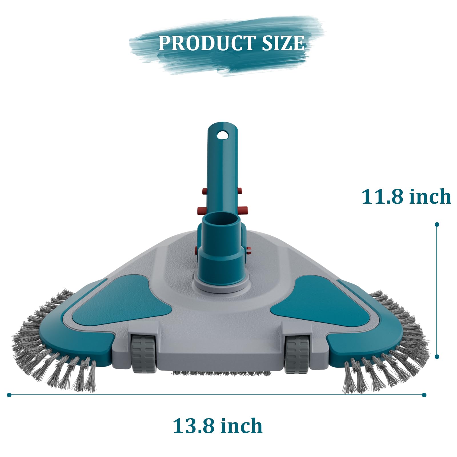 POOLWHALE Vacuum Head demonstrating universal fit connection