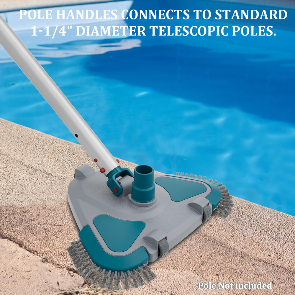 POOLWHALE Weighted Pool Vacuum Head with wheels