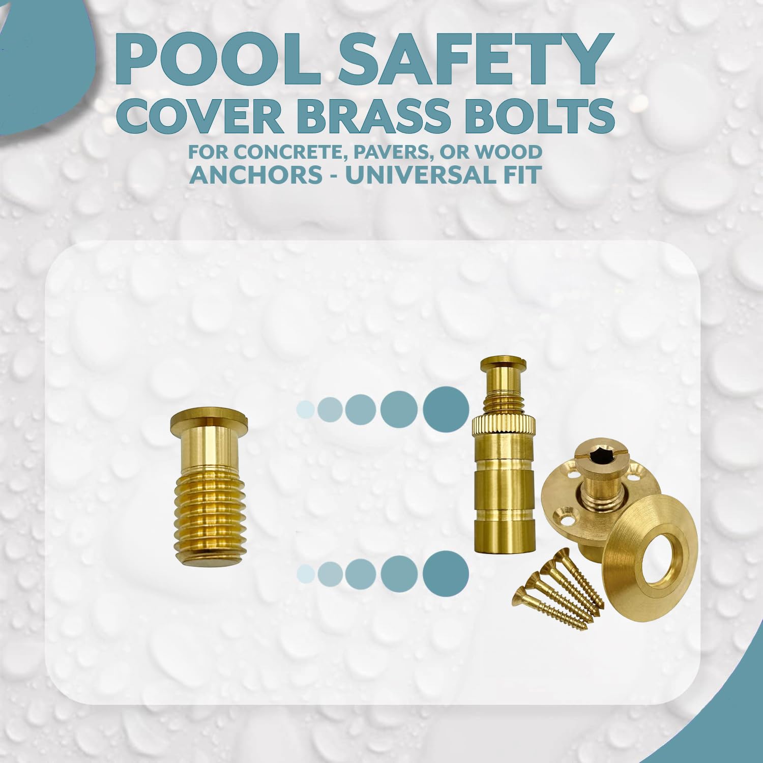 Poolzilla screw bolts for securing pool cover
