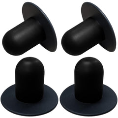 Popbee 4 PCS Swimming Pool Pump Strainer Hole Plug Replacement, Black