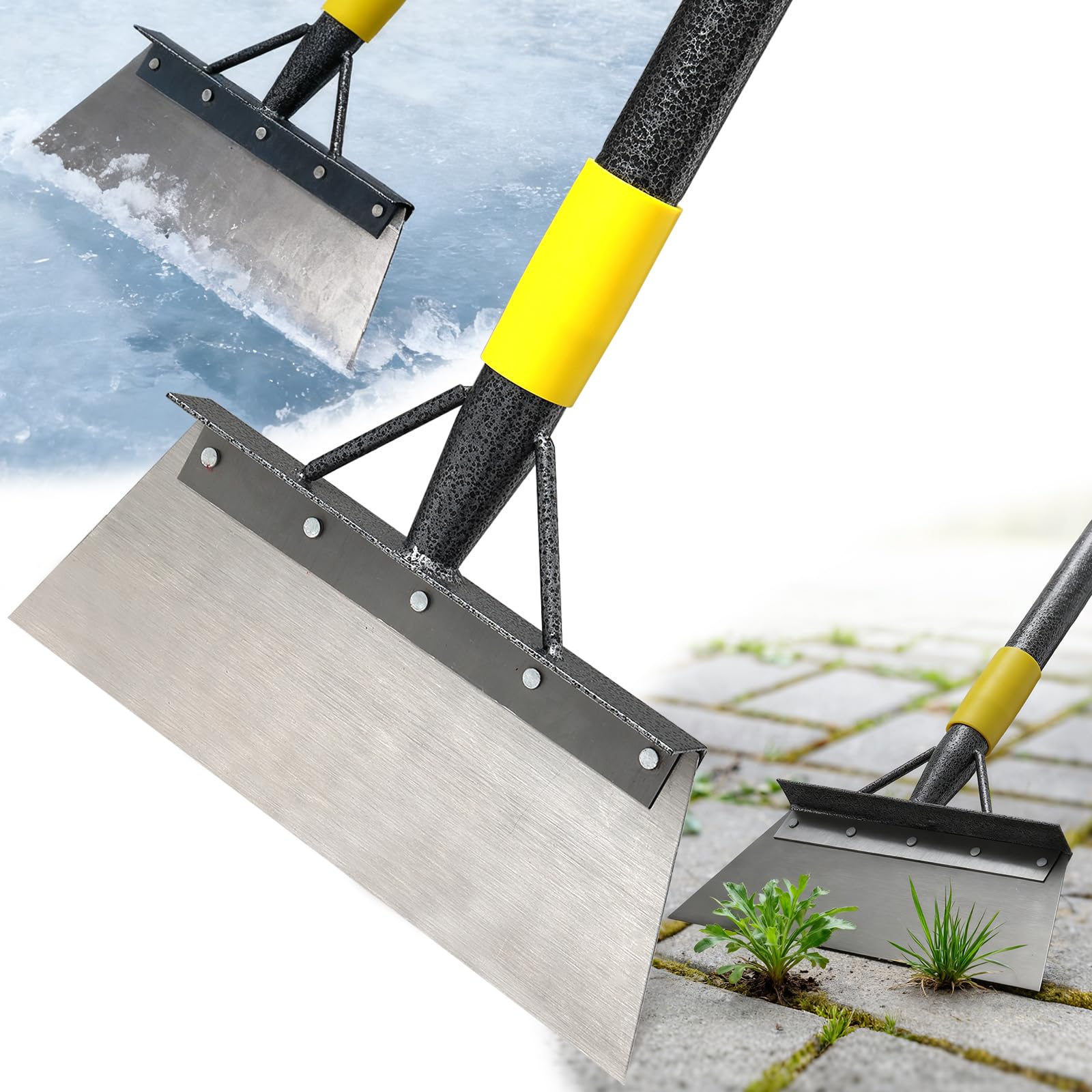 PoPoHoser Floor Scraper long handle front view