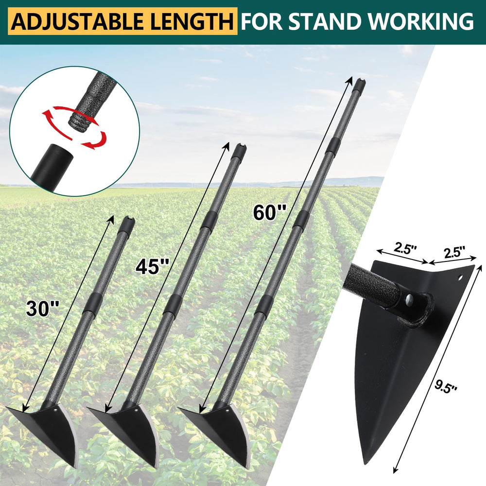PoPoHoser Hoe Garden Tool in use on rocky soil