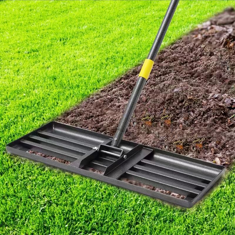 PoPoHoser Lawn Leveling Rake with 30"x10" leveling plate
