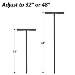 PoPoHoser Soil Probe Rod assembled with T-handle grip