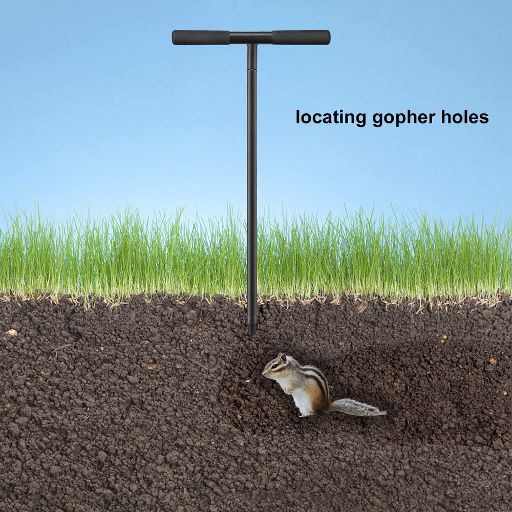 PoPoHoser Soil Probe Rod demonstrating its adjustable length feature