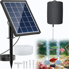 POPOSOAP 4W Solar Pond Aerator with solar panel and air pump