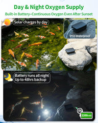 POPOSOAP solar aerator setup in a pond