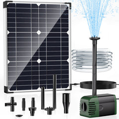 POPOSOAP Solar Water Pump Fountain 20W green model front view