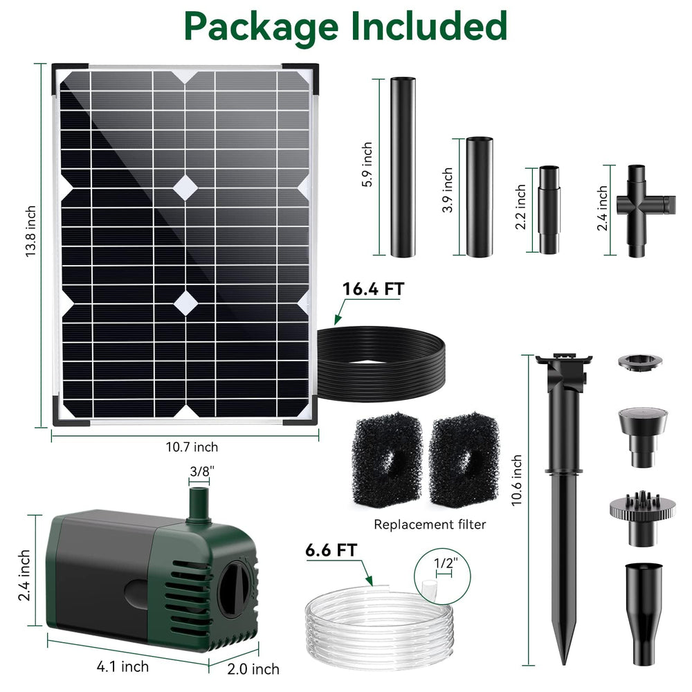POPOSOAP Solar Water Pump Fountain in action