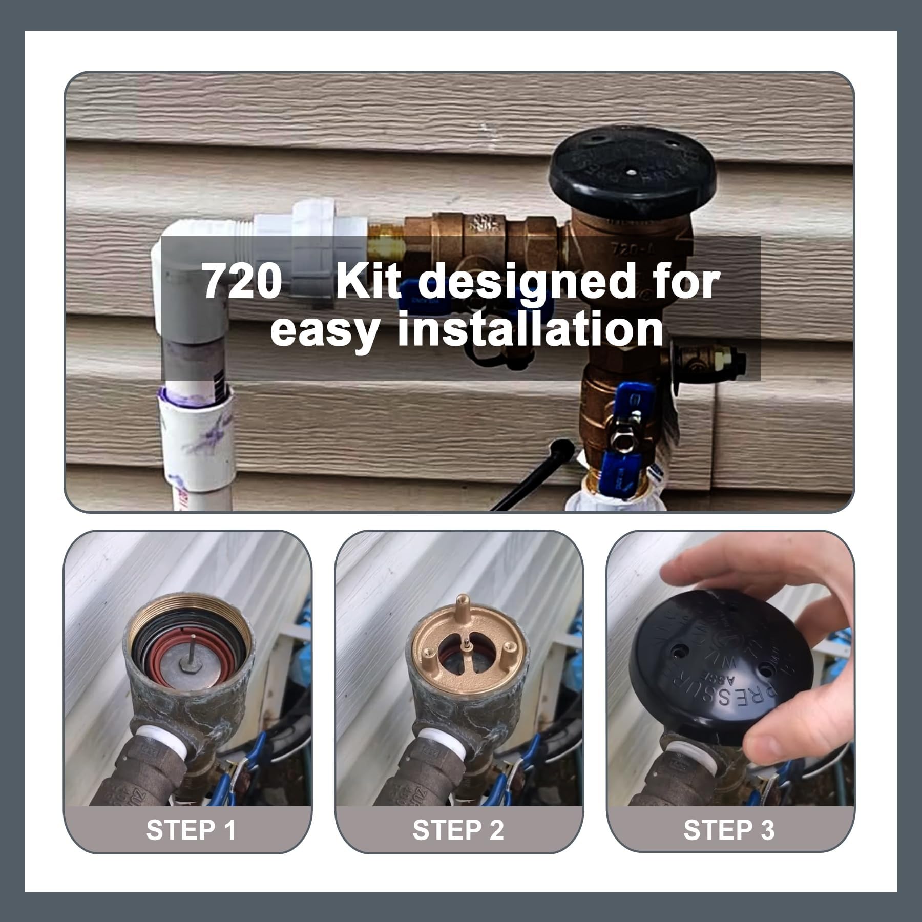 Poppet valves and springs included in repair kit