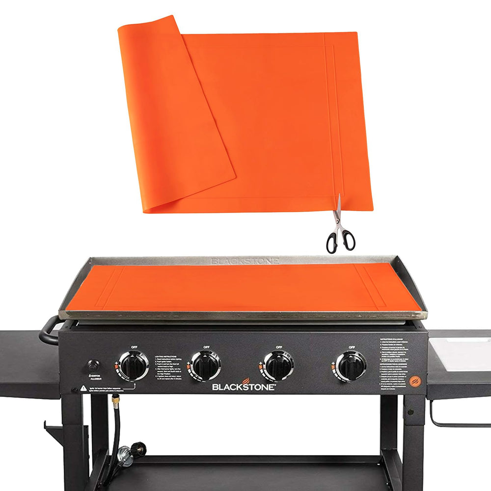 POPQEEN Cuttable Silicone Griddle Mat front view, 36inch